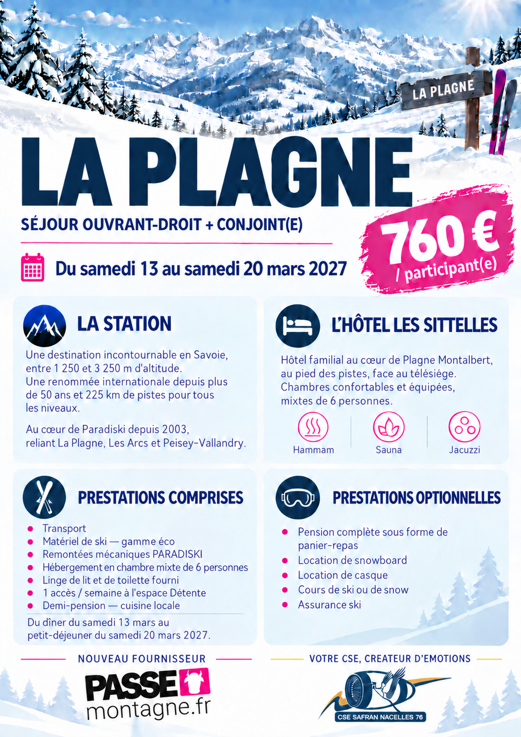 Affiche LA PLAGNE 2027