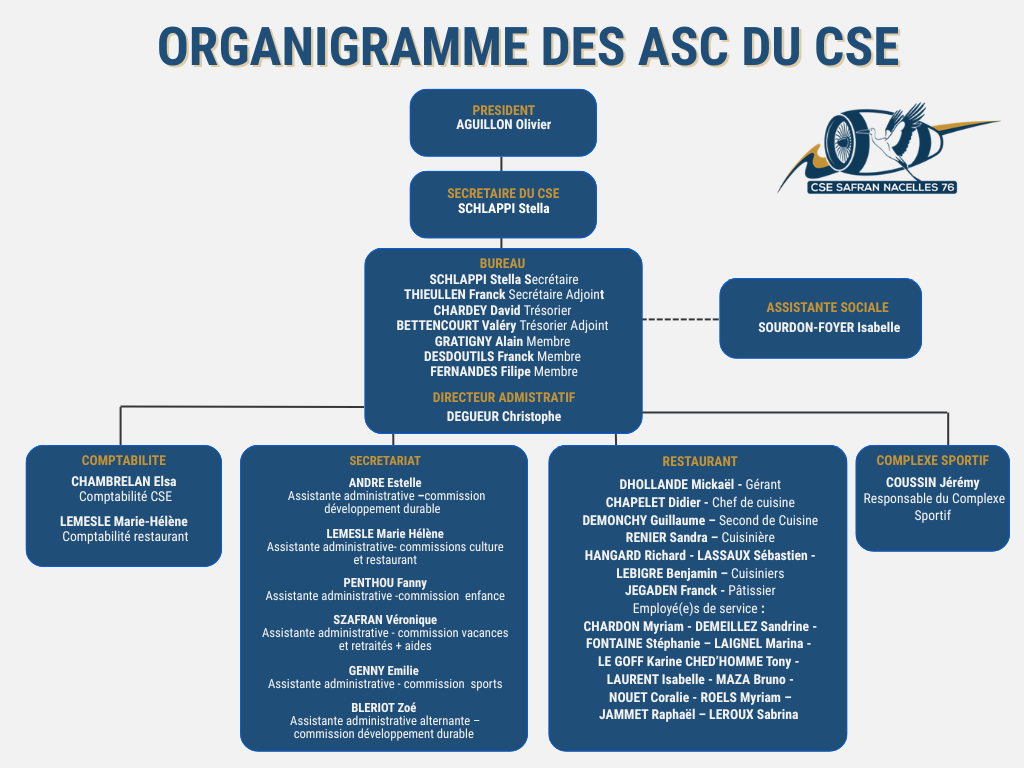 Copie de organigramme cse  juillet 2025
