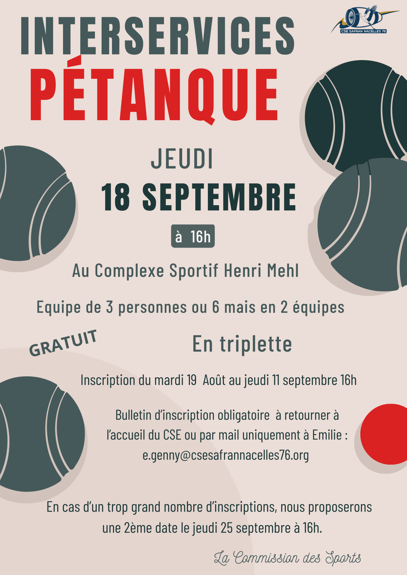 interservices   pétanque Affiche