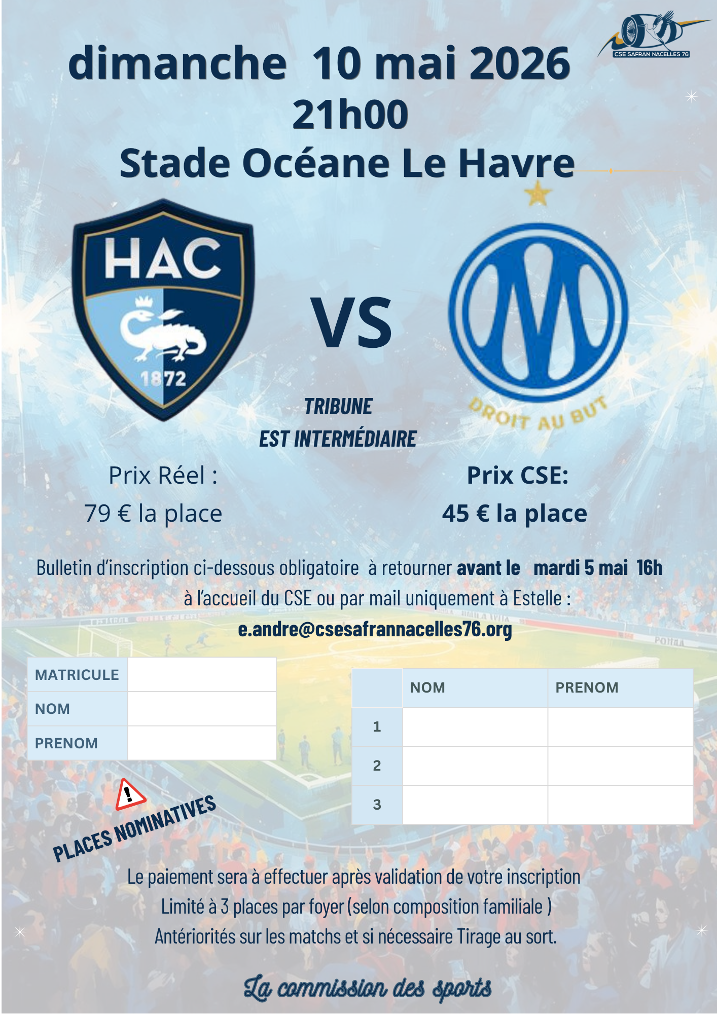 MATCH HAC/MARSEILLE