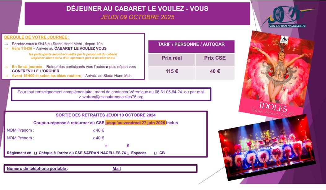 photo bulletin inscription cabaret